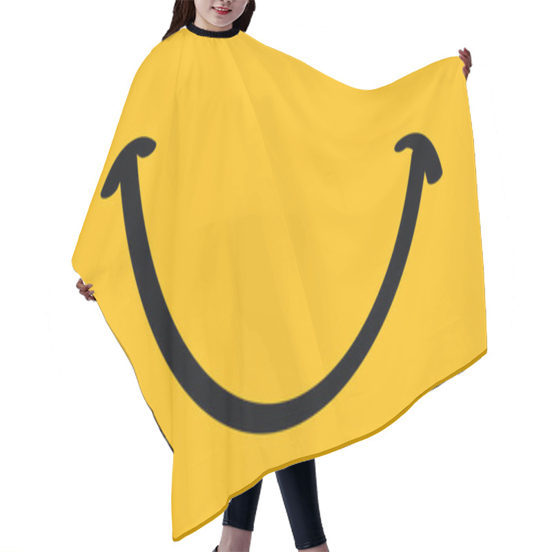 Personality  Happy World Smile Day, Big Smiling. Fun Comic Thoughts Emotion. Vector Cartoon Laugh Banner Sign. Hair Cutting Cape