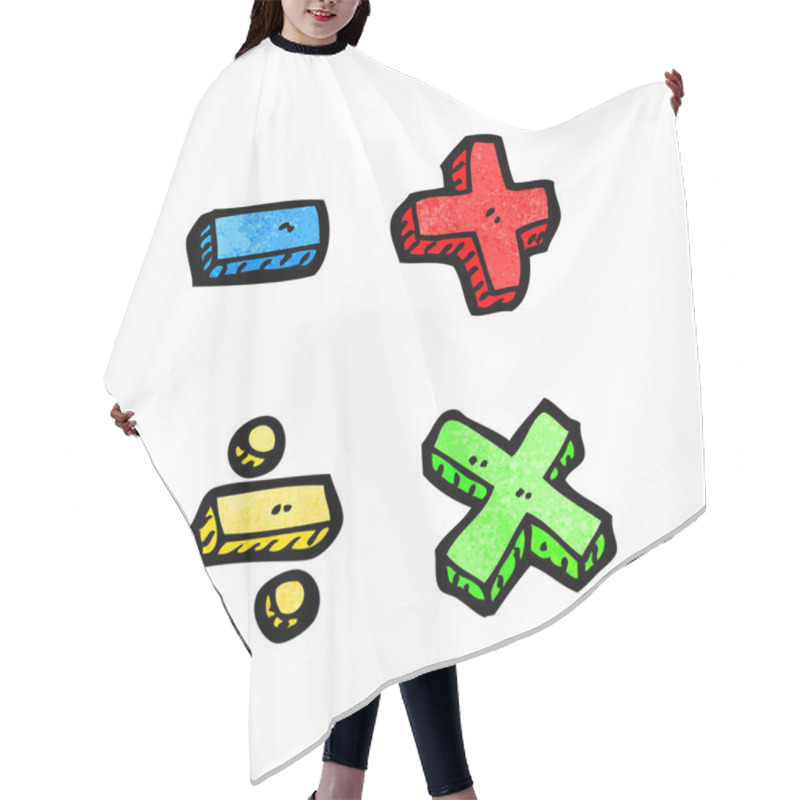 Personality  Math Symbols Hair Cutting Cape