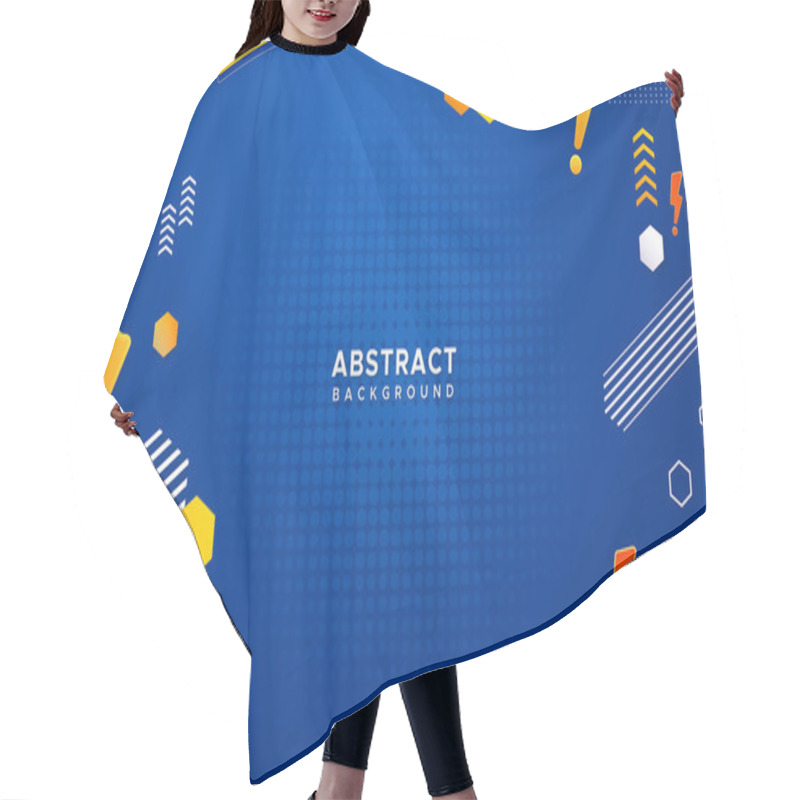 Personality  Abstract Blue And Yellow Modern Elegant Design Background Hair Cutting Cape