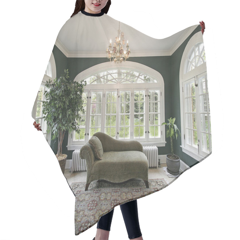 Personality  Sun Room In Luxury Home Hair Cutting Cape