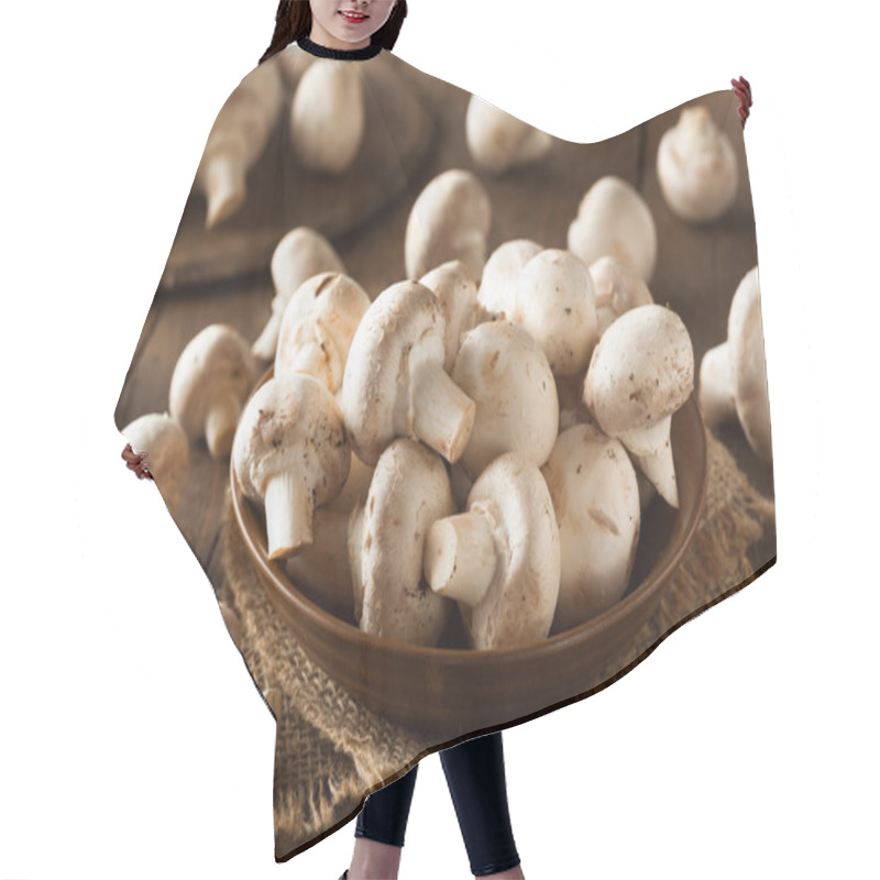 Personality  Raw Organic White Mushrooms Hair Cutting Cape