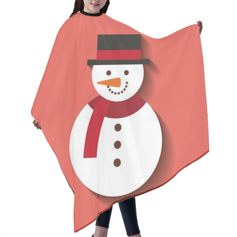 Personality  Merry Christmas Snowman Character Icon Hair Cutting Cape