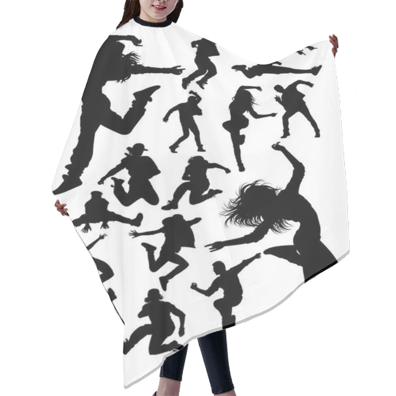 Personality  Attractive Modern Dancer Silhouettes. Good Use For Symbol, Logo, Web Icon, Mascot, Sign, Or Any Design You Want. Hair Cutting Cape