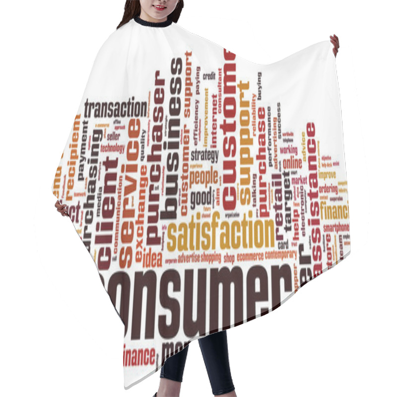 Personality  Consumer Word Cloud Hair Cutting Cape