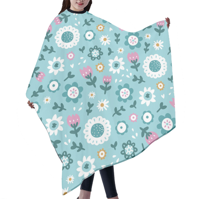 Personality  Simple Floral Pattern Hair Cutting Cape