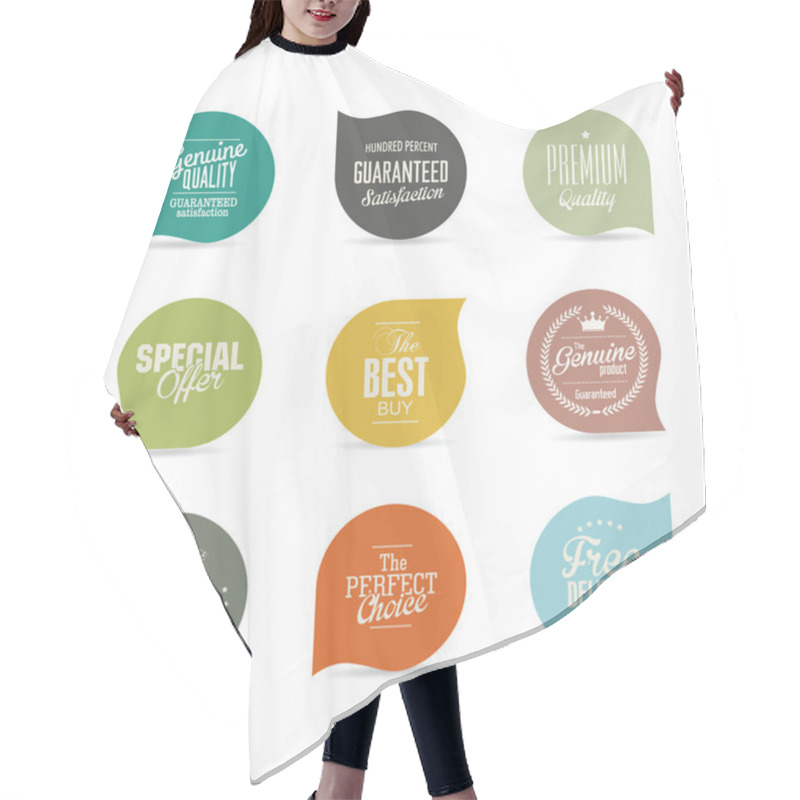 Personality  Modern Badges Collection Hair Cutting Cape