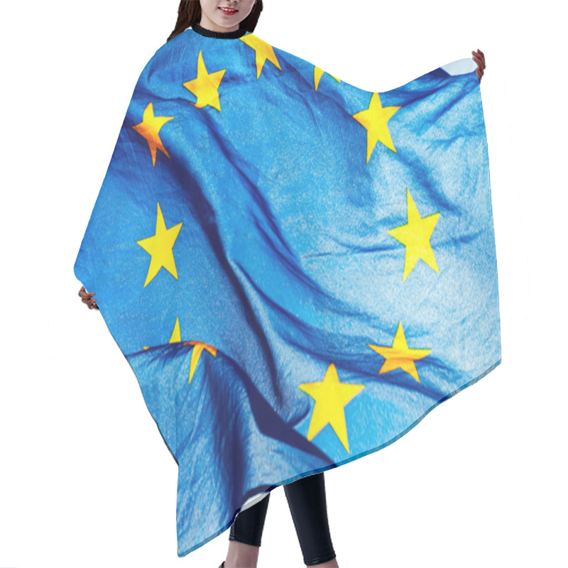 Personality  European Union Flag Against The Sky Hair Cutting Cape