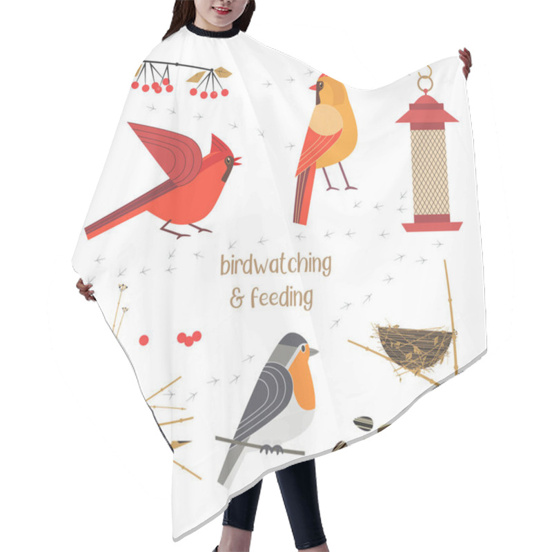 Personality  Birdwatching And Feeding Hair Cutting Cape