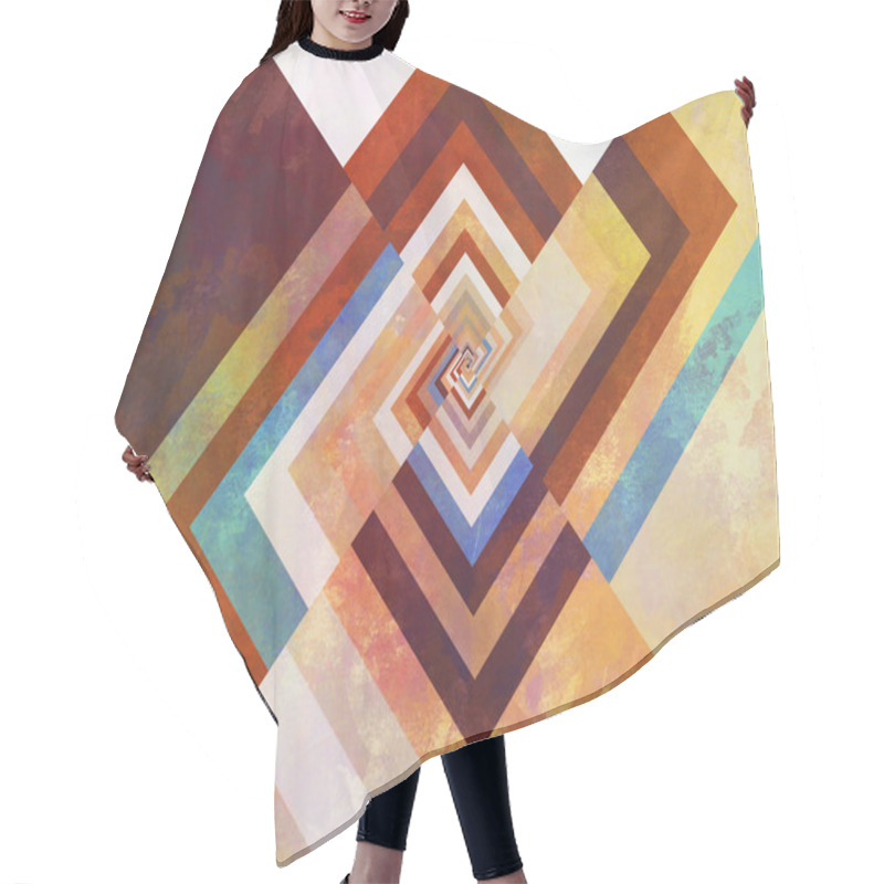 Personality  Retro Paper Background Hair Cutting Cape