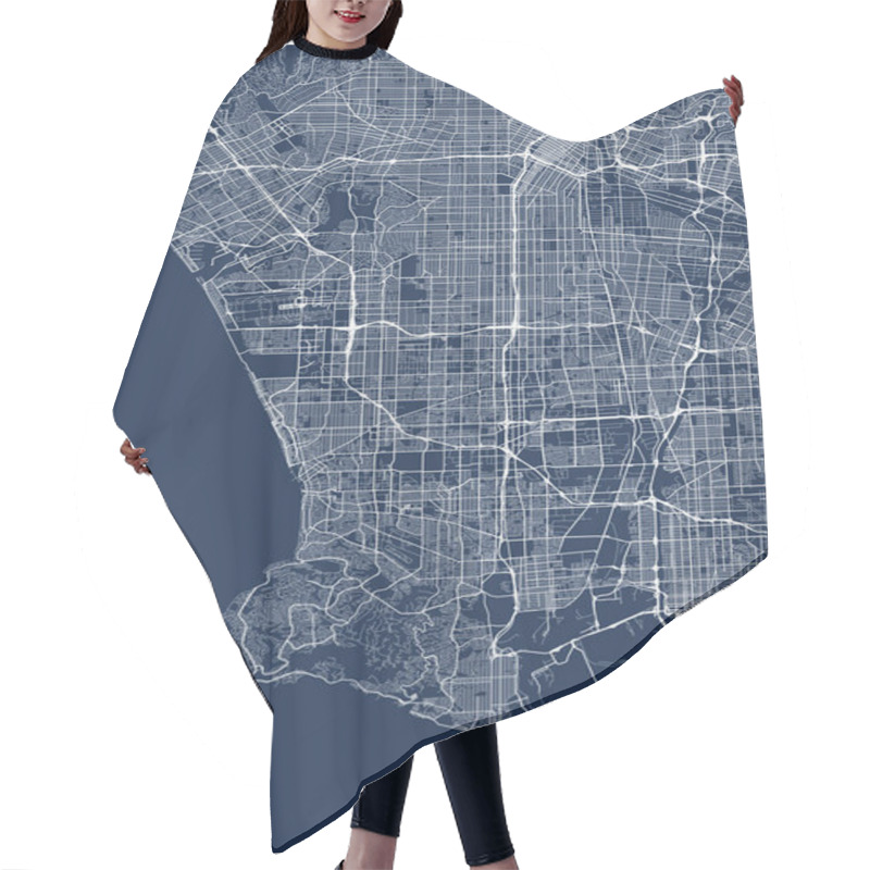 Personality  Map Of The City Of Los Angeles, USA Hair Cutting Cape