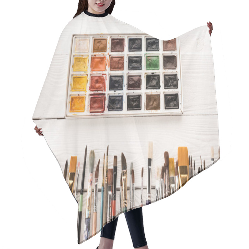 Personality  Various Paintbrushes And Paints Hair Cutting Cape