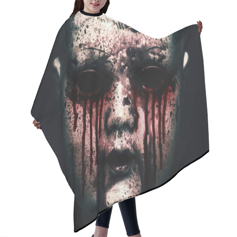 Personality  Creepy Bloody Doll In The Dark  Hair Cutting Cape