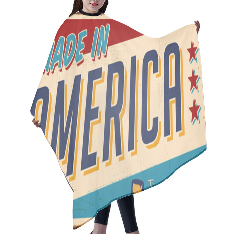 Personality  Made In America Sign Hair Cutting Cape