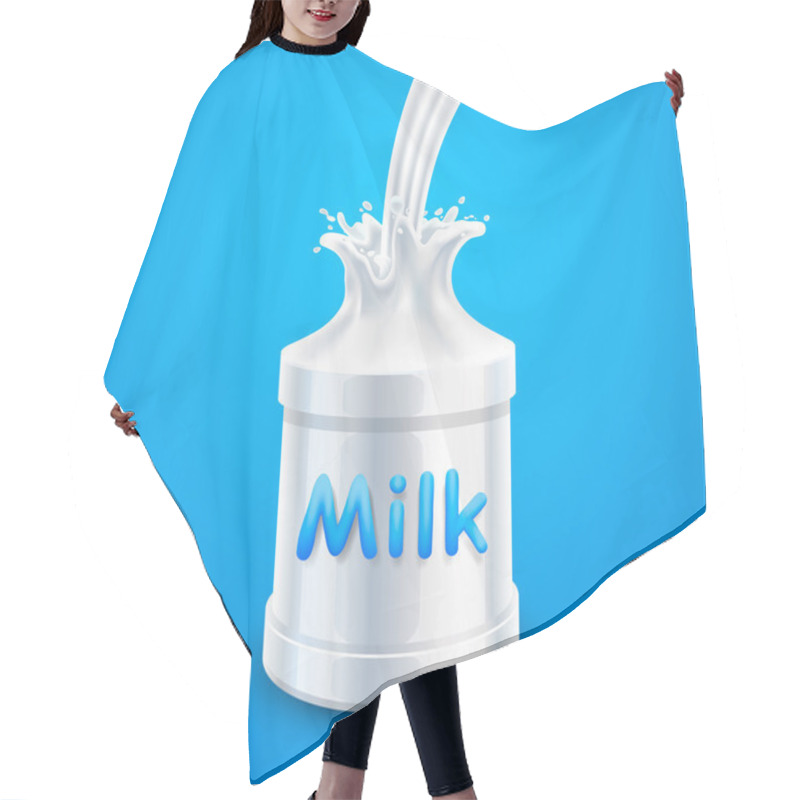 Personality  Splashes Of Milk. Vector Illustration Hair Cutting Cape