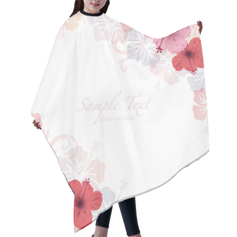 Personality  Hibiscus Background Hair Cutting Cape