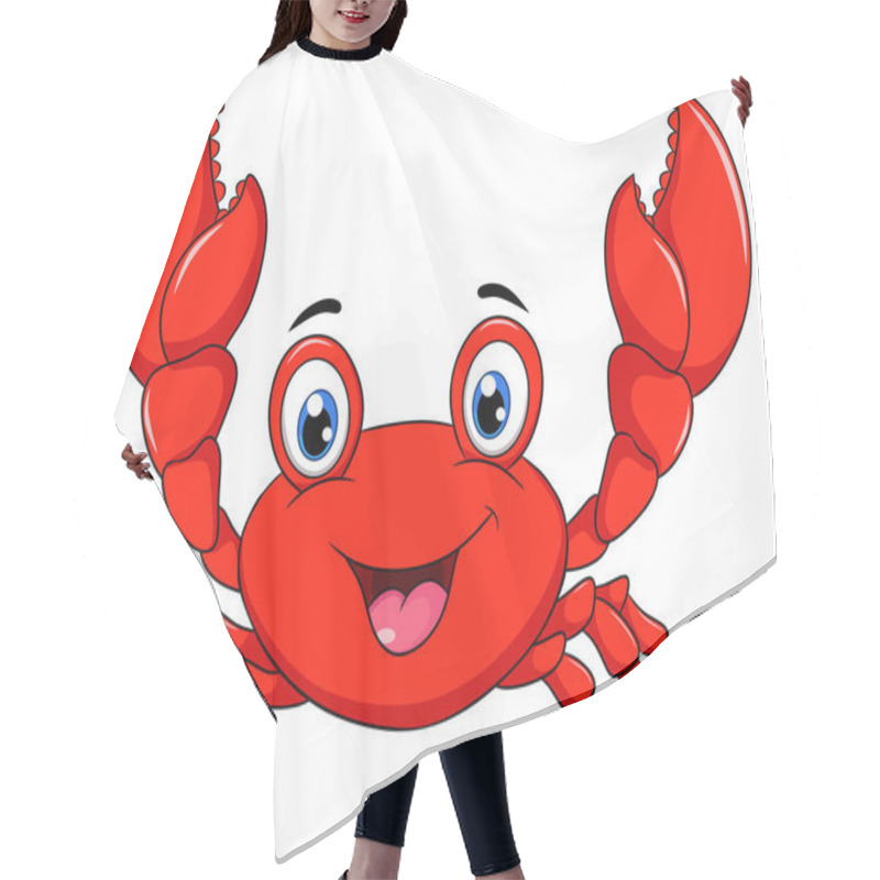 Personality  Cute Happy Crab Cartoon Illustration Hair Cutting Cape