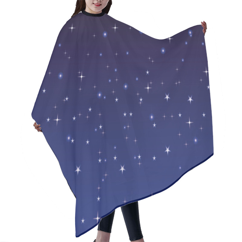 Personality  Starry Night Sky Vector Background Hair Cutting Cape