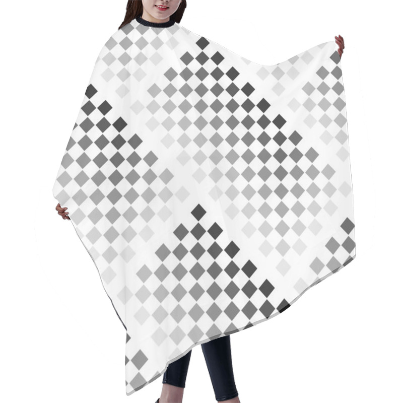 Personality  Seamless Vector Black And White Monochrome Pattern Of Small Squares Hair Cutting Cape