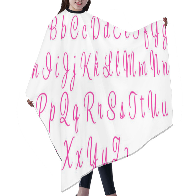 Personality  PInk Sweetheart Alphabet Letters Hair Cutting Cape