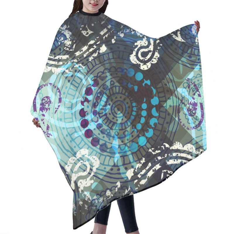 Personality  Grunge Paisley Ornament. Hair Cutting Cape