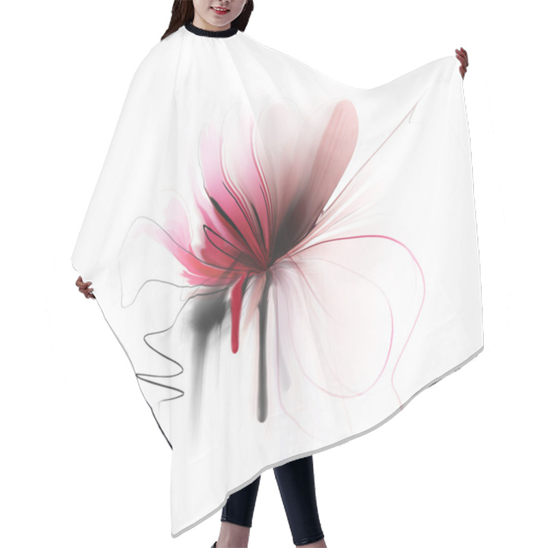 Personality  Abstract Flower Hair Cutting Cape