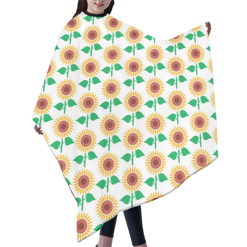 Personality  Background Pattern With Sunflower Hair Cutting Cape