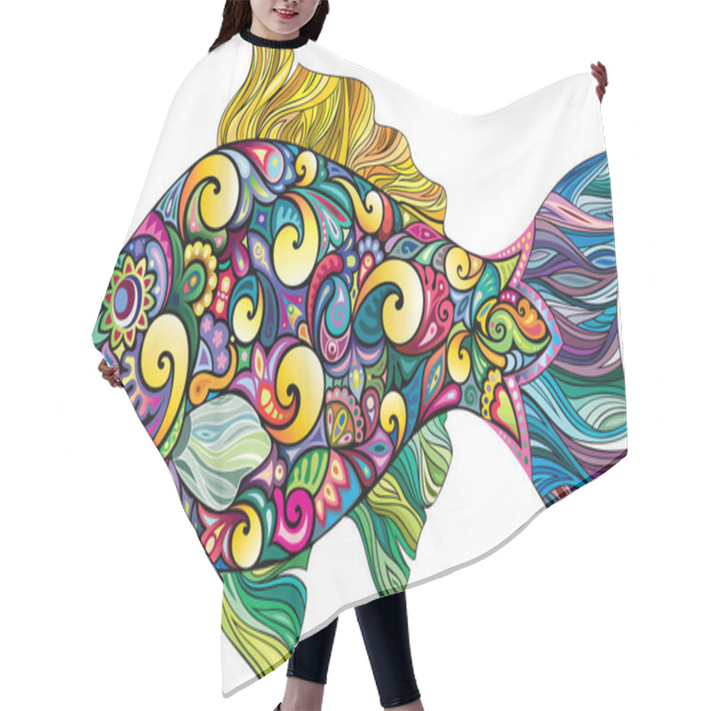 Personality  Fish With Ornament Hair Cutting Cape