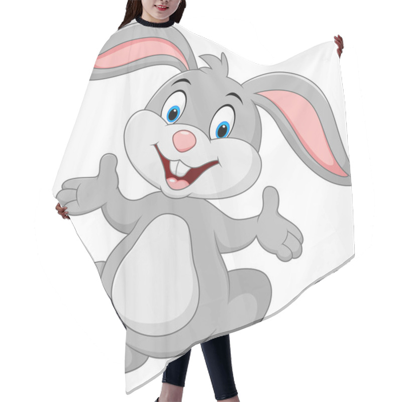 Personality  Cartoon Cute Rabbit Posing Hair Cutting Cape