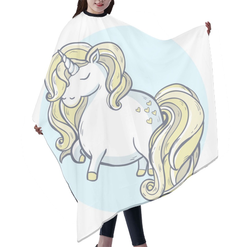 Personality  Cartoon Magic Unicorn Hair Cutting Cape