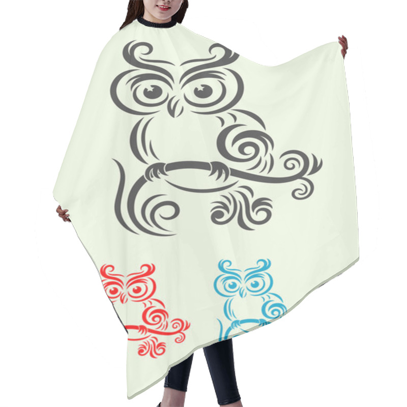 Personality  Owl Bird Tribal Decoration Hair Cutting Cape