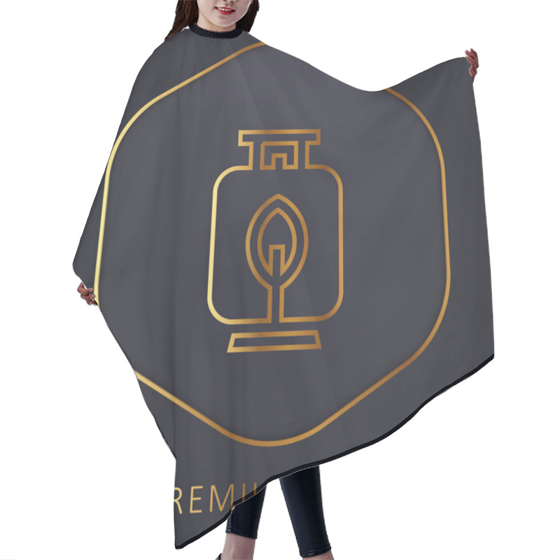 Personality  Biogas Golden Line Premium Logo Or Icon Hair Cutting Cape