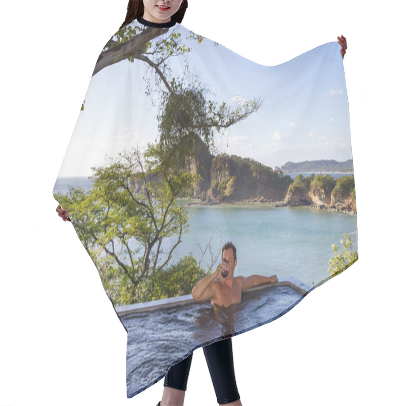 Personality  Peaceful Tropical Getaway  Hair Cutting Cape