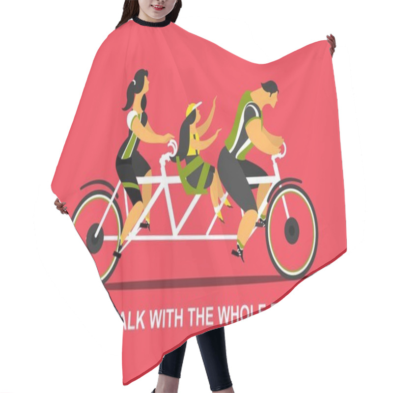 Personality  Family Biking Tandem Hair Cutting Cape