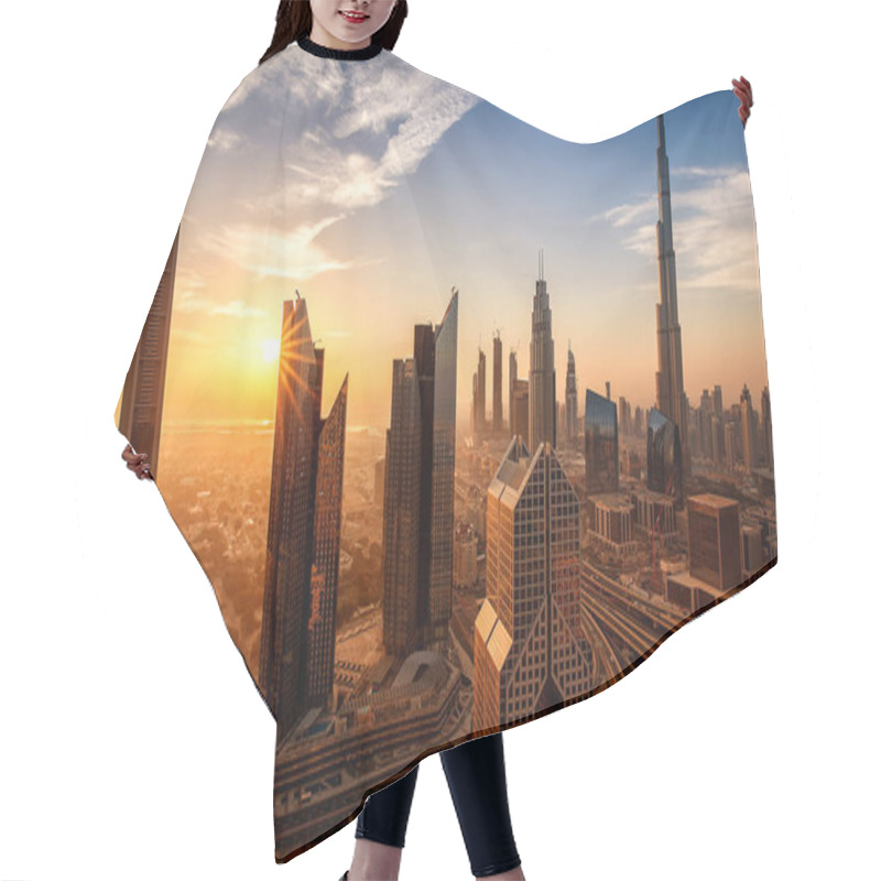 Personality  Dubai At Sunrise With The Amazing Skyline Hair Cutting Cape