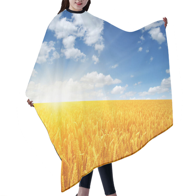 Personality  Wheat Field And Sun Hair Cutting Cape