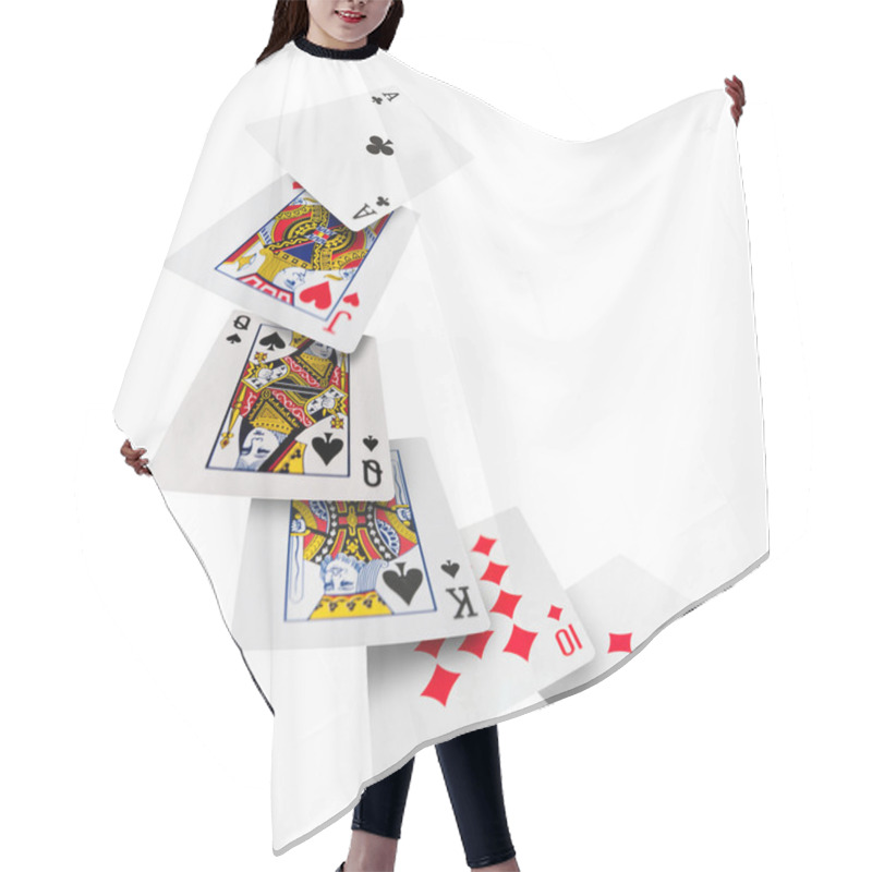 Personality  Playing Cards Poker Casino Hair Cutting Cape