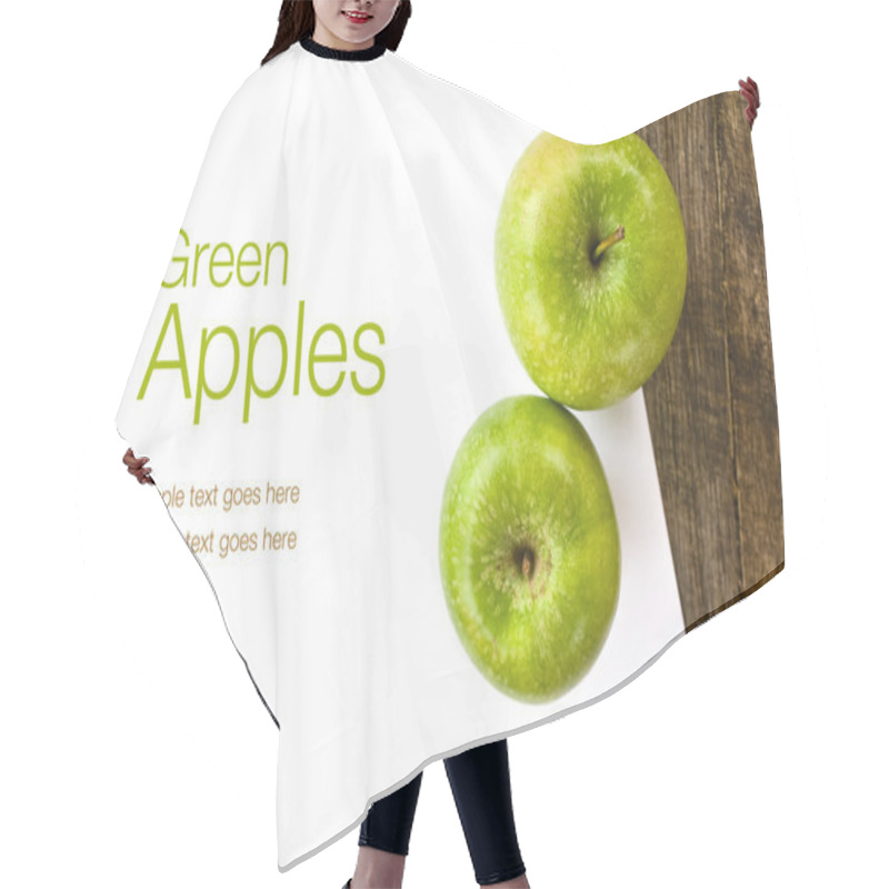 Personality  Green Apples And White Paper Hair Cutting Cape