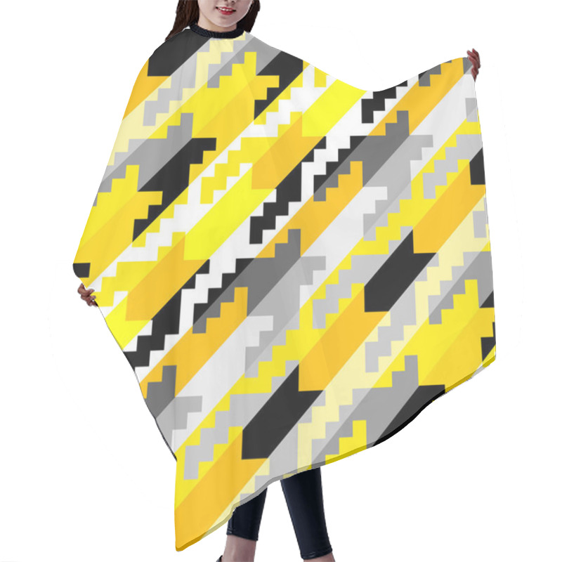 Personality  Classic Hounds-tooth Pattern In A Patchwork Collage Style. Hair Cutting Cape