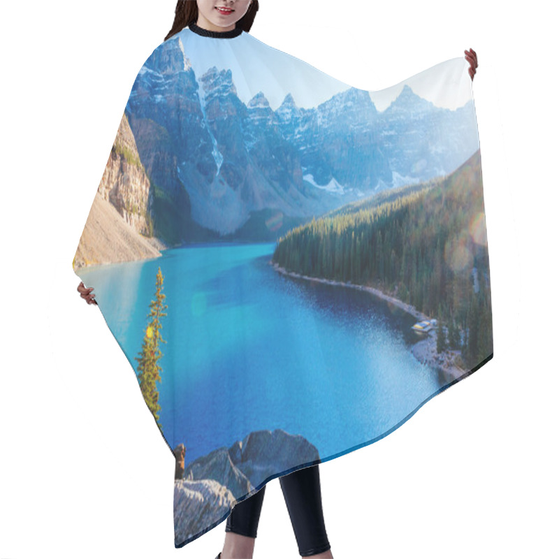 Personality  Moraine Lake, Lake Louise, Banff National Park, Alberta, Canada Hair Cutting Cape