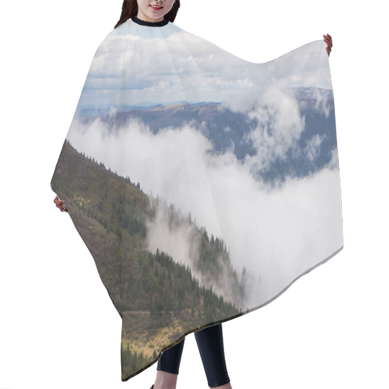 Personality  Mountains And Cloudy Sky  Hair Cutting Cape