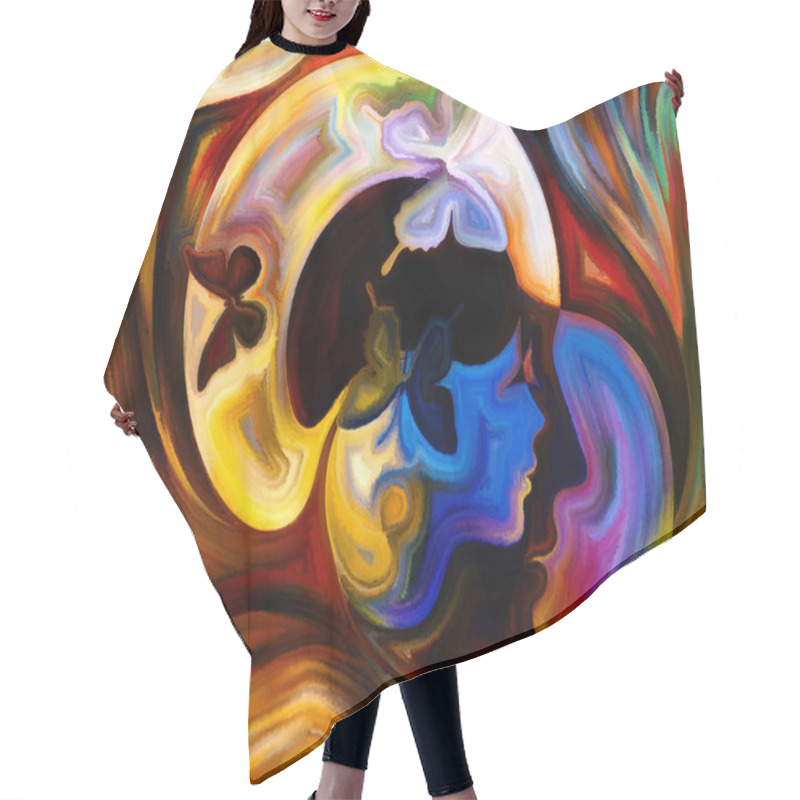 Personality  Advance Of Inner Paint Hair Cutting Cape