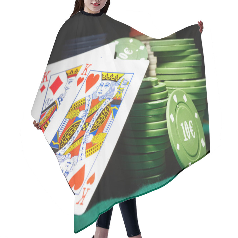 Personality  Poker Cards Hair Cutting Cape