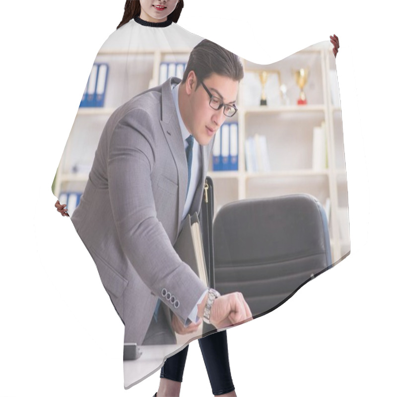 Personality  Businessman In Industrial Espionage Concept Hair Cutting Cape