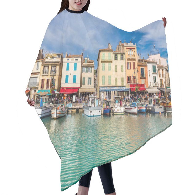 Personality  Boats And Buildings In City Center-Cassis,France Hair Cutting Cape