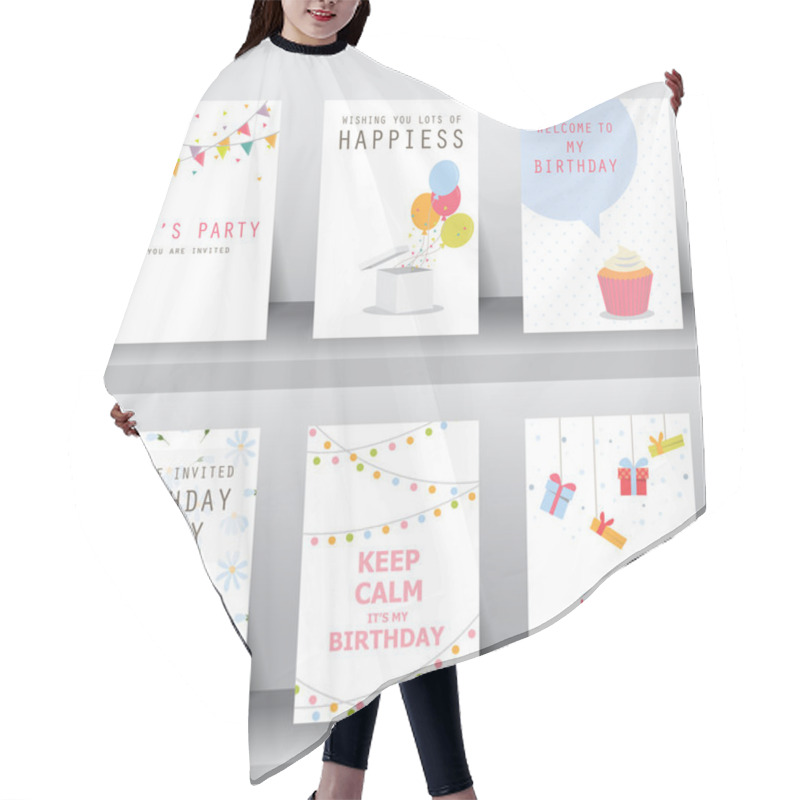 Personality  Set Of Invitation Card Hair Cutting Cape