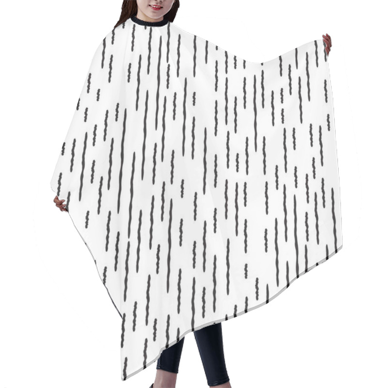 Personality  Irregular Striped Line Hair Cutting Cape