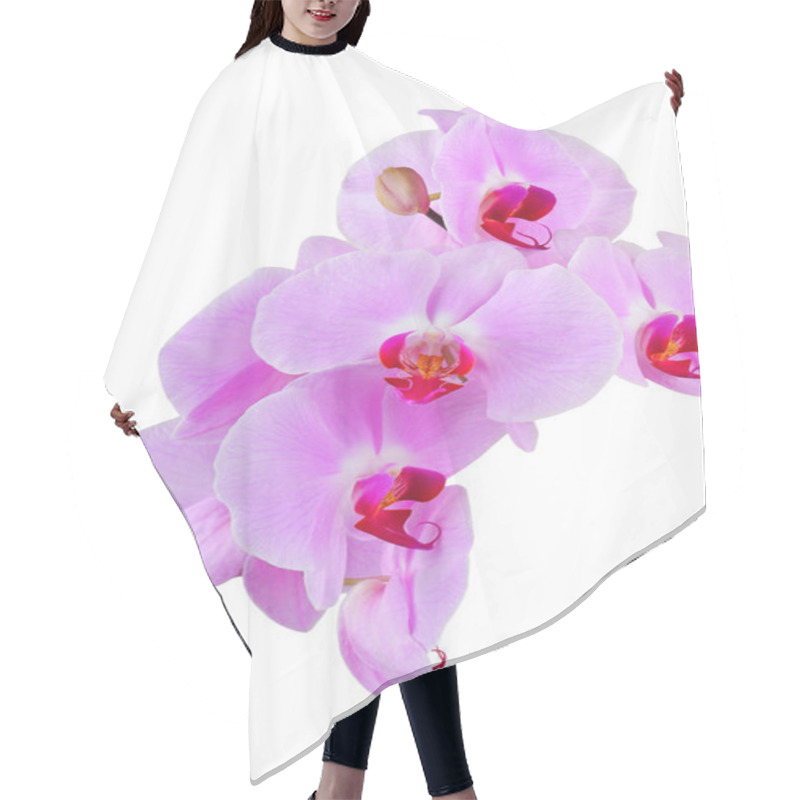 Personality  Pink Orchid Flower Hair Cutting Cape