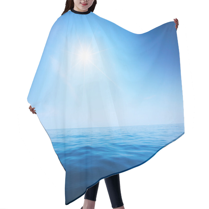 Personality  Blue Calm Sea And Clear Sky Hair Cutting Cape