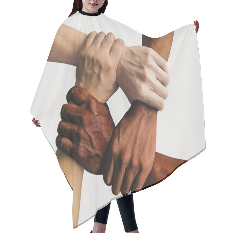 Personality  Group Of People Hands Picture Hair Cutting Cape