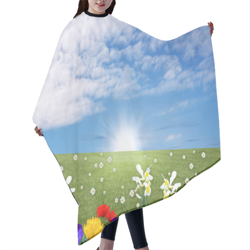 Personality  Spring Garden Hair Cutting Cape